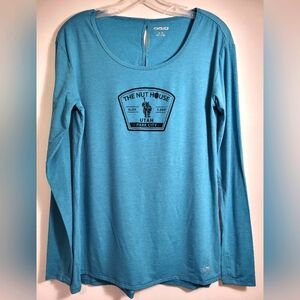 OGIO blue with black lettering tee   women's M  #2308
